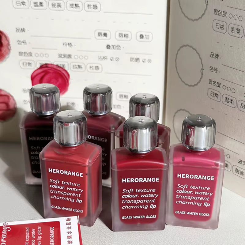 Light Glass-Like Lip Lacquer - Mirror Shine, Hydrating Formula; Smudge-Proof, Long-Wear, and Skin-Brightening