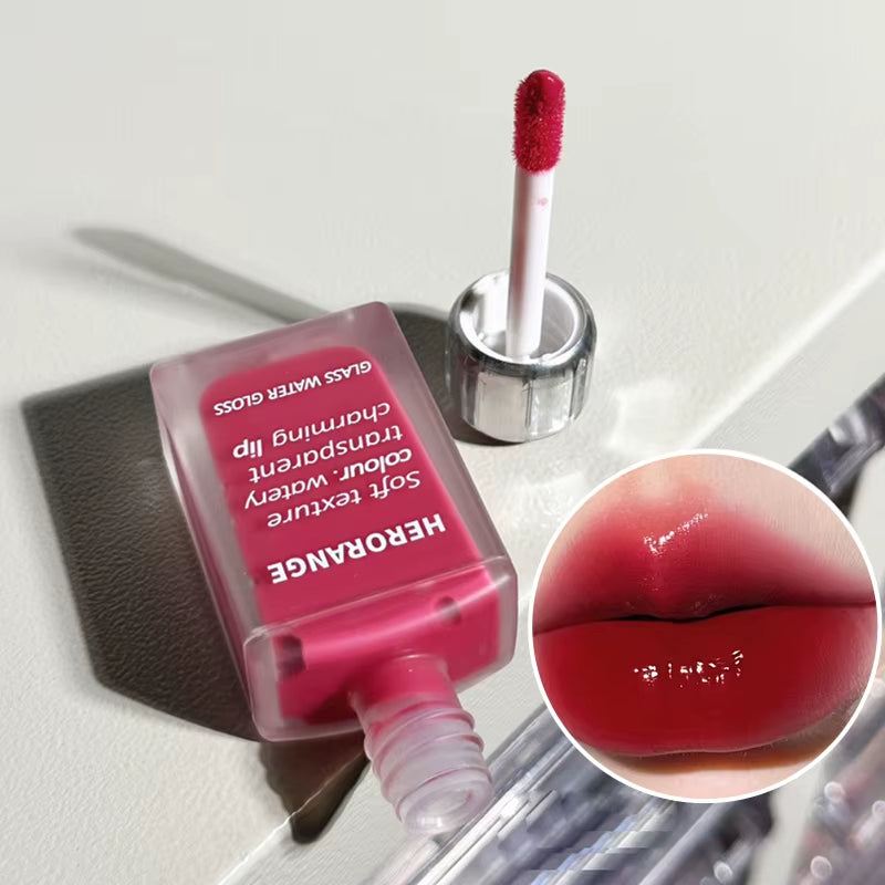 Light Glass-Like Lip Lacquer - Mirror Shine, Hydrating Formula; Smudge-Proof, Long-Wear, and Skin-Brightening